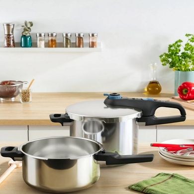 Tefal, zestaw szybkowary secure trendy pressure 4l + 6l indukcja p2584301