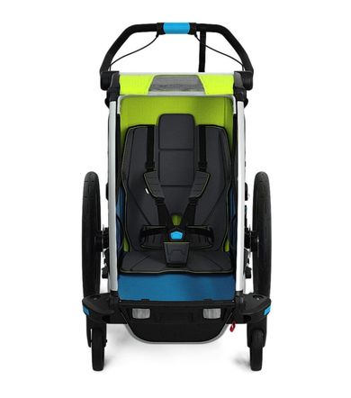 Thule, Chariot Sport 1, przyczepka rowerowa dla dziecka, zielono-niebieska