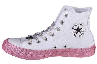 Trampki damskie, biało-różowe, Converse X Miley Cyrus Chuck Taylor Hi All Star