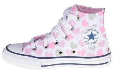 Trampki dziewczęce, białe, Converse Chuck Taylor All Star High Top