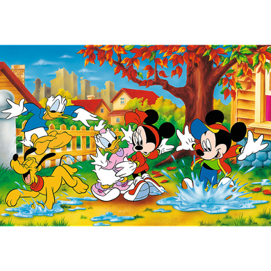 Trefl, 40-lecie, Disney, Klub przyjaciół Myszki Mickey, Zabawa w kałużach, puzzle, 160 elementów
