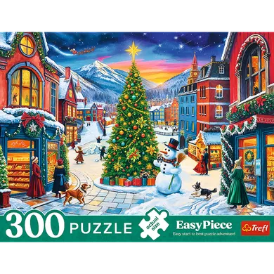 Trefl, EasyPiece, Świąteczne miasteczko, puzzle, 300 elementów