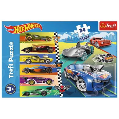 Trefl, Hot Wheels, puzzle maxi, 24 elementy