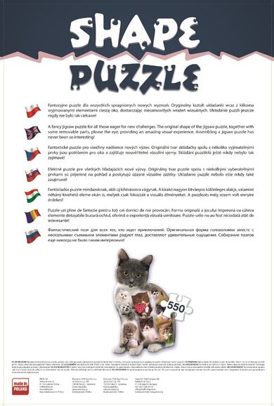 Trefl, kotek, puzzle shape, 550 elementów