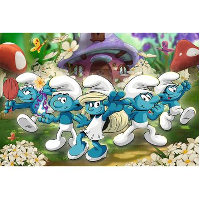 Trefl, Poznaj Smerfy, puzzle, 100 elementów