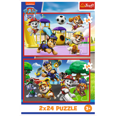 Trefl, Psi Patrol, Psi dzień zabaw, puzzle, 2-24 elementów