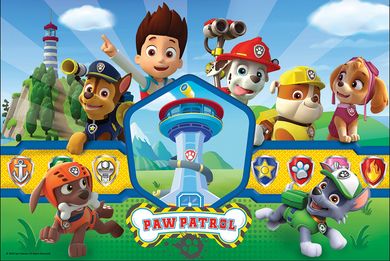 Trefl, Psi Patrol, puzzle, Bohaterska drużyna, 100 elementów