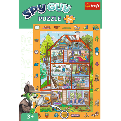 Trefl, Rodzina Treflików, Spy Guy, W domu, puzzle obserwacyjne, 24 elementy