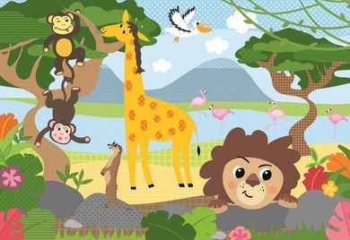 Trefl, safari, puzzle surprise z okienkiem, 15 elementów