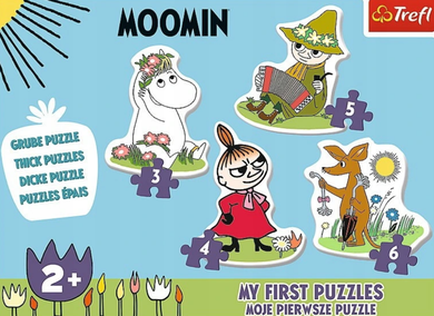Trefl, Wesołe Muminki, Moje pierwsze puzzle, 4 układanki