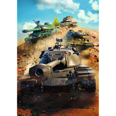 Trefl, World of Tanks, Czołgi w boju, puzzle, 1000 elementów