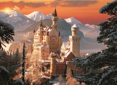 Trefl, Zimowy Zamek Neuschwanstein - Niemcy, puzzle, 3000 elementów