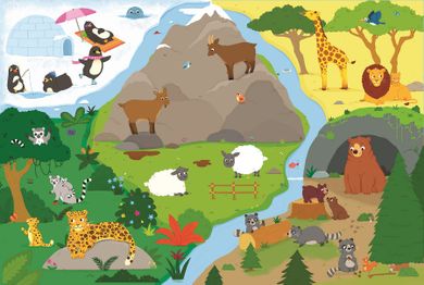 Trefl, Zwierzątka i ich domki, puzzle maxi, 15 elementów