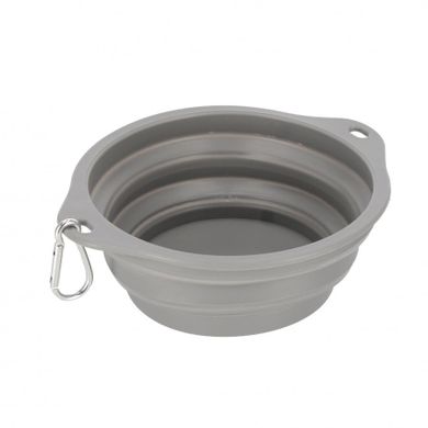 Trik&Roll, miska dla zwierząt silikonowa, składana, szara, 19 cm