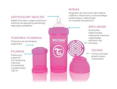 Twistshake, pojemniki, 100 ml, czarne