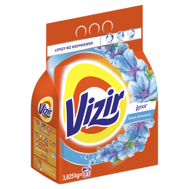 Vizir, Lenor, Scent Touch, proszek do prania, 3.825 kg, 51 prań