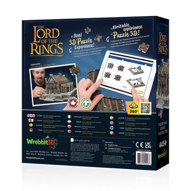 Wrebbit, Władca Pierścieni Złoty Dwór Edoras, puzzle 3D, 445 elementów