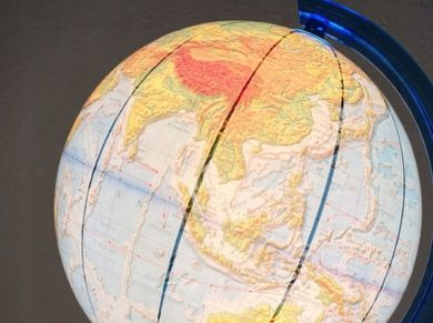 Zachem, globus fizyczny 3D, podświetlany, średnica 25 cm