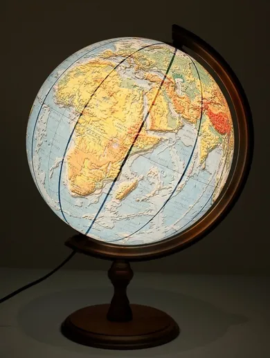 Zachem, globus fizyczny 3D, podświetlany, średnica 32 cm