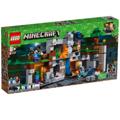 Zestaw promocyjny: LEGO Minecraft, Przygody na skale macierzystej, 21147 + GRATIS: LEGO Minecraft, Minecraft BigFig, Steve z papugą, 21148