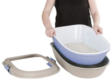 Zolux, Furba, kuweta z sitkiem 39-59-22 cm, jasnobrązowa