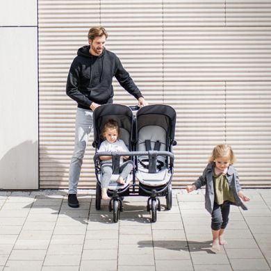 Hauck, Roadster Duo SLX, wózek bliźniaczy, grey/silver