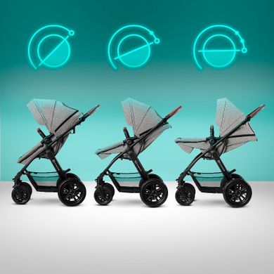 Kinderkraft, Xmoov, wózek wielofunkcyjny 3w1, szary