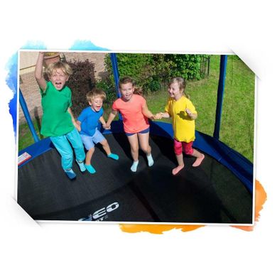Neo-Sport, trampolina ogrodowa siatka wewnętrzna i drabinką, 252 cm
