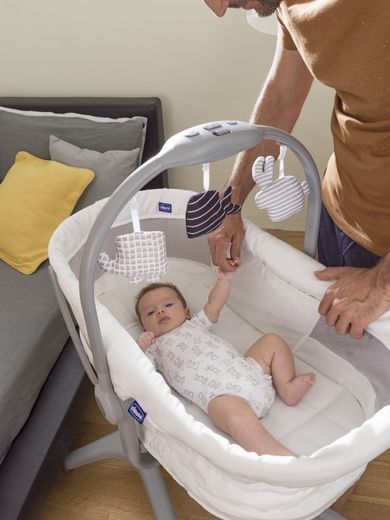 Chicco, Baby Hug 4in1 Air, kołyska, leżaczek, krzesełko, white snow
