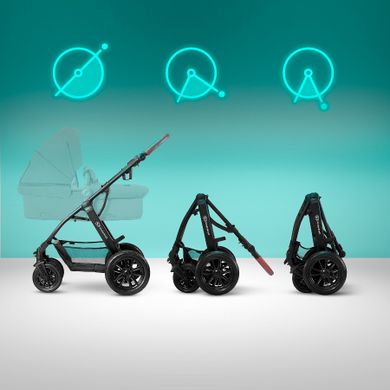 Kinderkraft, Xmoov, wózek wielofunkcyjny 3w1, szary