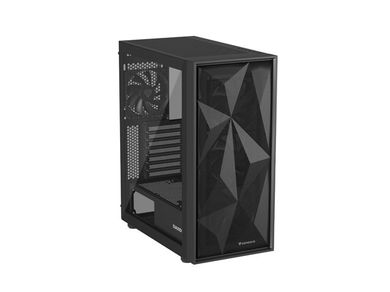 Natec, Genesis Diaxid 605F Midi Tower, obudowa komputerowa, USB-C, czarna