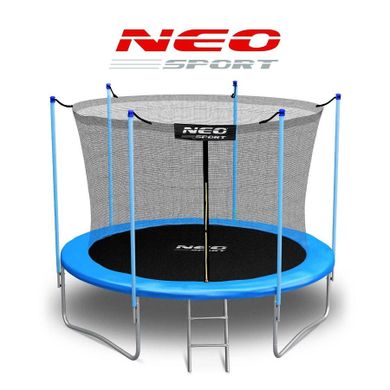 Neo-Sport, trampolina ogrodowa siatka wewnętrzna i drabinką, 252 cm