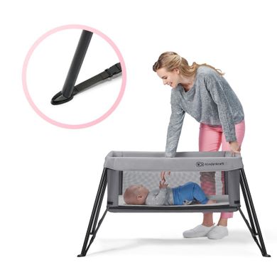 Kinderkraft, Movi, łóżeczko turystyczne, Grey
