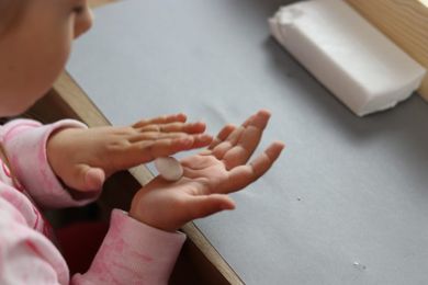 Dibys, zestaw garncarski, glina szara, narzędzia dla dzieci