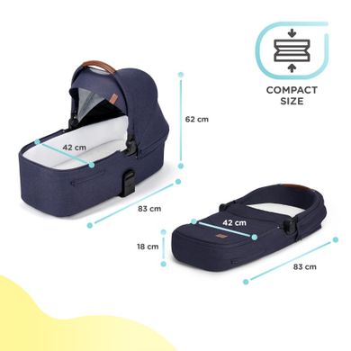 Kinderkraft, Everyday 2w1, wózek wielofunkcyjny, Denim