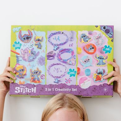Totum, Lilo i Stitch, zestaw kreatywny 3w1, diamentowe magnesy, bransoletki, malowanie odlewów gipsowych