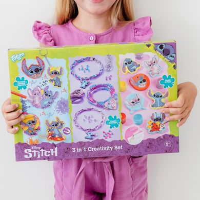Totum, Lilo i Stitch, zestaw kreatywny 3w1, diamentowe magnesy, bransoletki, malowanie odlewów gipsowych