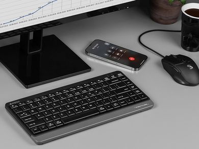 A4 Tech, Fstyler, klawiatura bezprzewodowa, FBK11 2.4ghz + Bt Grey A4tkla47124