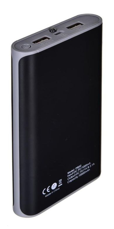 Action, powerbank, 10000mah; microusb, usb 2.0, czarny