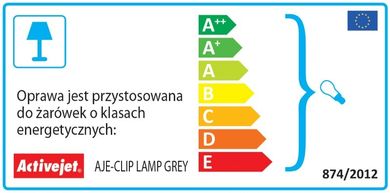 Activejet, lampka na klips, AJE-CLIP, biała