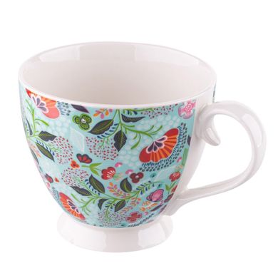 Altom Design, Folk, Flowers, filiżanka jumbo na stopce, 350 ml