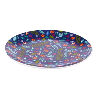 Altom Design, Folk, talerz deserowy, 20 cm, granatowy
