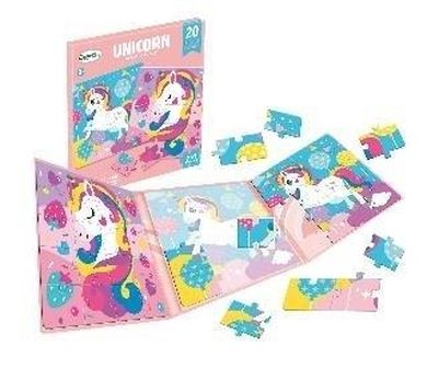Askato, puzzle magnetyczne, jednorożec, 20 elementów