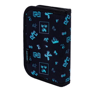 Astrabag, piórnik, rozkładany, pojedynczy, z wyposażeniem, Dark Pixel