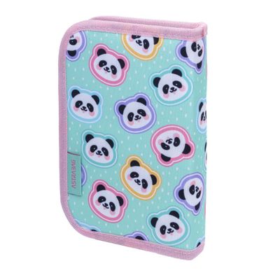 Astrabag, piórnik, rozkładany, pojedynczy, z wyposażeniem, Minty Pandas
