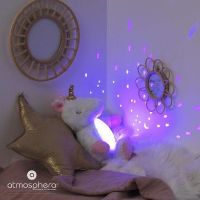 Atmosphera for kids, Jednorożec, pluszowy projektor ze światłem, 38 cm