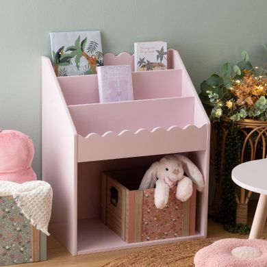 Atmosphera for kids, regał na książki dla dzieci, wave z falbanką, 48-32-60 cm