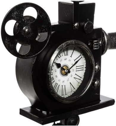 Atmosphera, zegar dekoracyjny na trójnogu, kamera, 51,5 cm, czarny