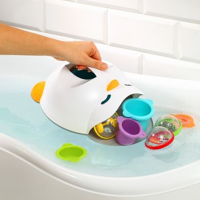 BabyOno, Penguin Martin, pojemnik na zabawki kąpielowe