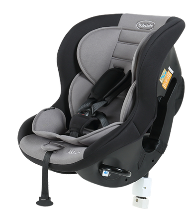 BabySafe, Akita, fotelik samochodowy, 0-18 kg, szary